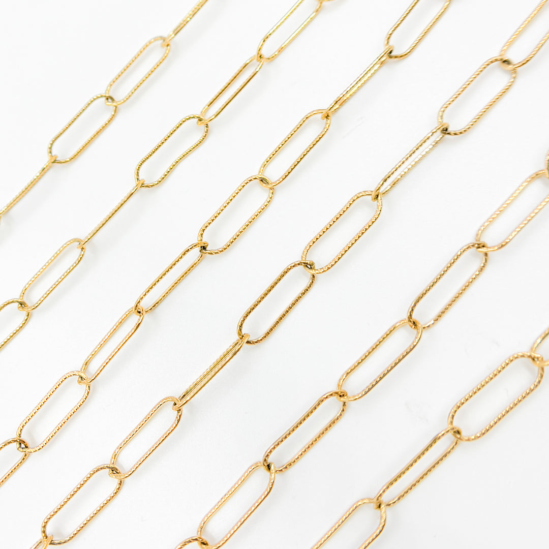 768LGF. 14K Gold-Filled Twisted Paperclip Chain