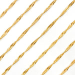 Load image into Gallery viewer, V318GF. 14K Gold Filled Twisted Singapore Unfinished Chain