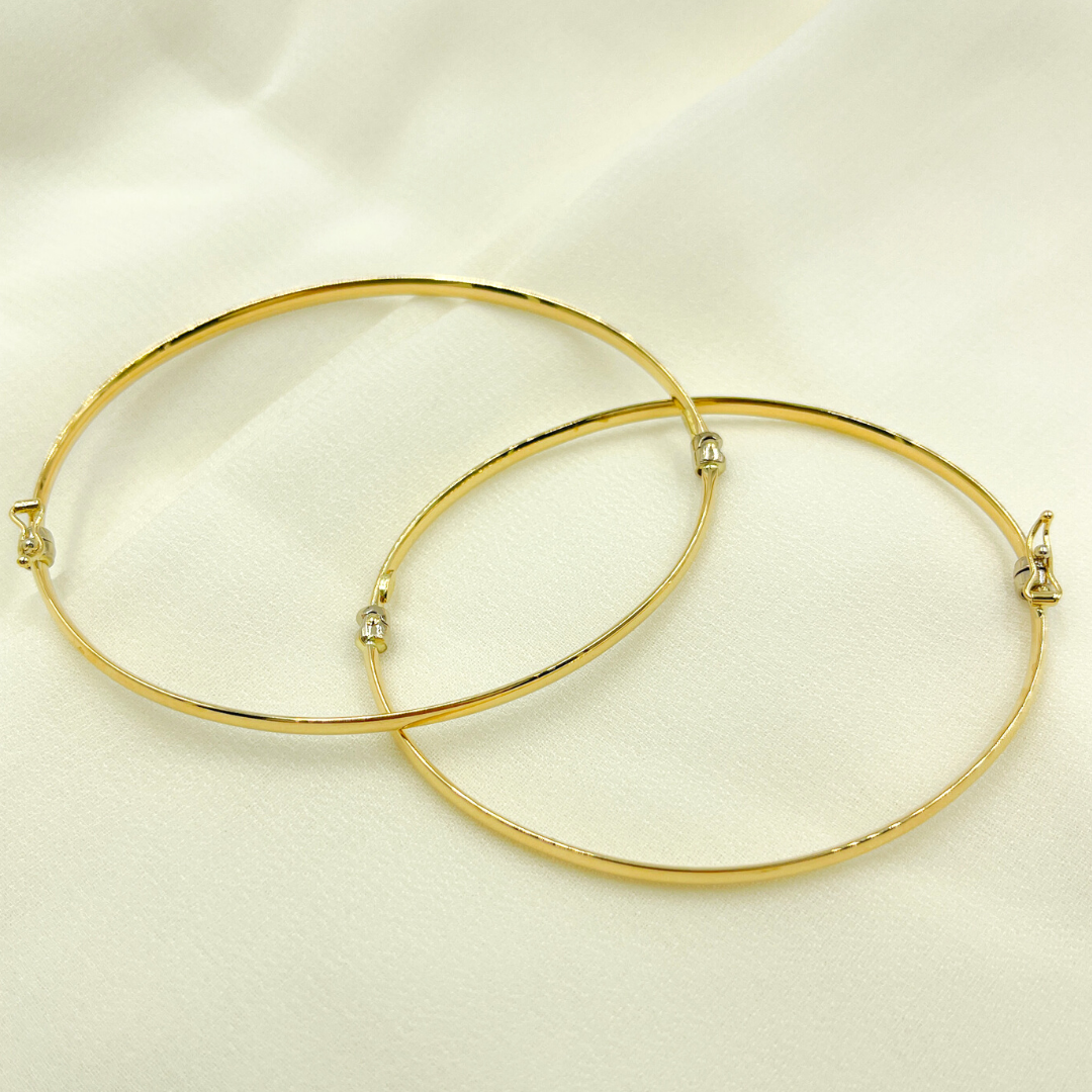 Bangle3. 14K Solid Gold Flat Bangle