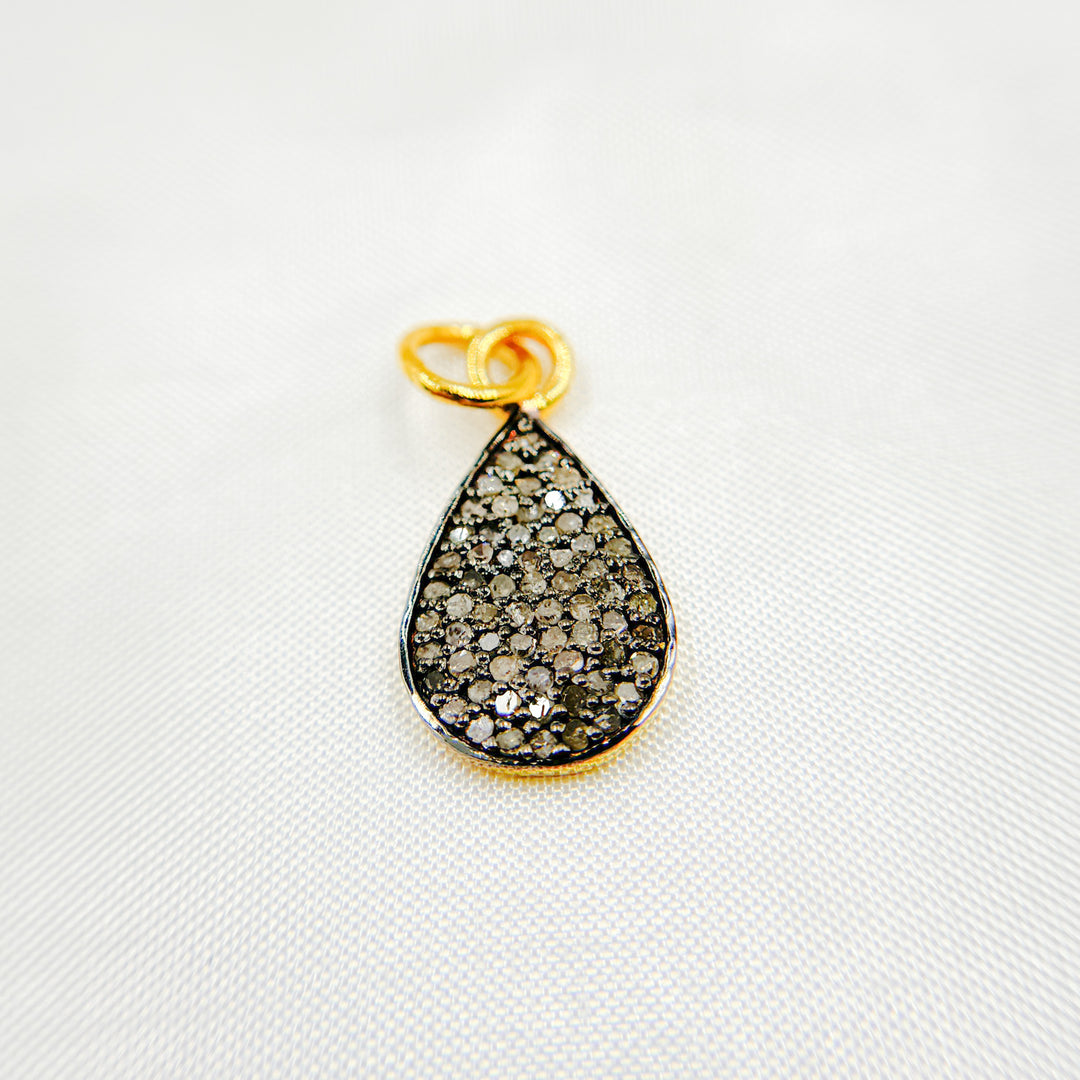 DC296. Diamond Sterling Silver Drop Charm