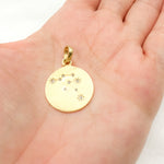 Load image into Gallery viewer, DP420. Diamond Sterling Silver Round Constellation Pendant
