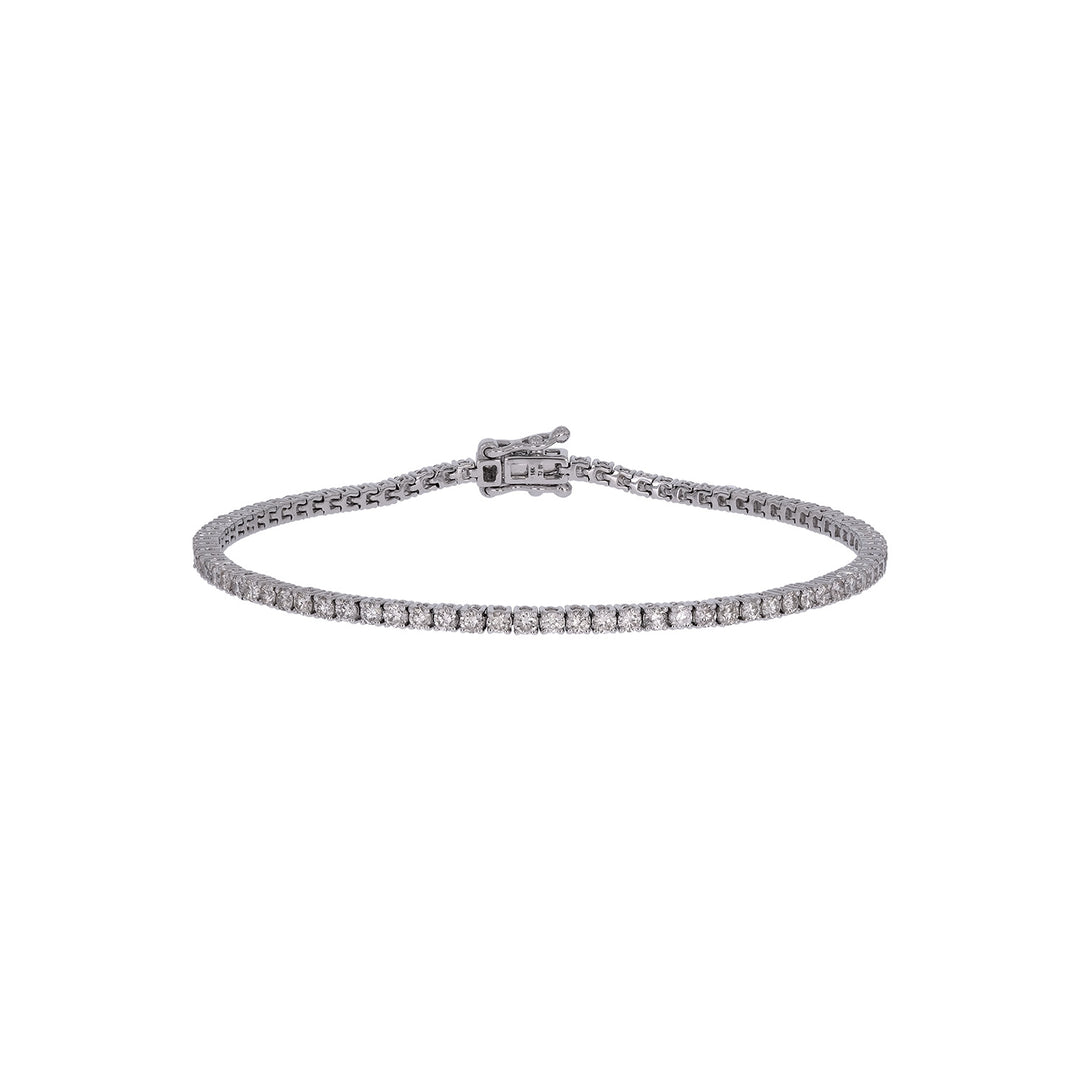 BTP65085. 14k Solid Gold Diamond Tennis Bracelet