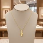 Load image into Gallery viewer, DHP00179. 14K Solid Gold Diamond Rhombus Pendant Necklace