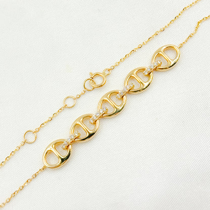 BR402442. 14k Solid Gold Diamond Bracelet