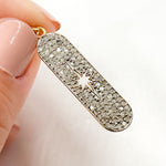 Load image into Gallery viewer, DP068. Diamond Sterling Silver Oval Star Pendant
