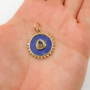 14K Gold Round Pendant