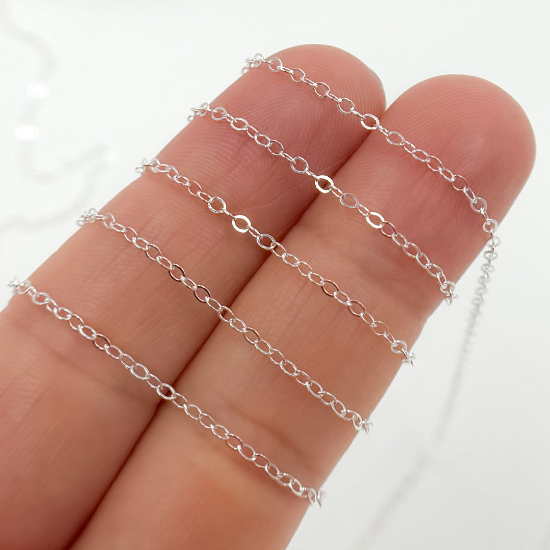 1020FSS. Sterling Silver Flat Cable Chain
