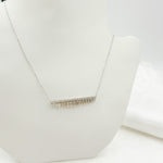 Load image into Gallery viewer, 14k Solid Gold Diamond Baguette Necklace. NT403318
