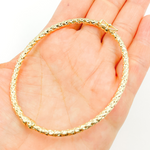 Load image into Gallery viewer, Bangle2. 14K Solid Gold Bangle Diamond Cut