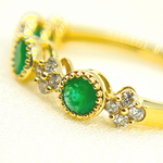 Load image into Gallery viewer, 14K Solid Gold Diamond and Emerald Ring. RAC01373EM
