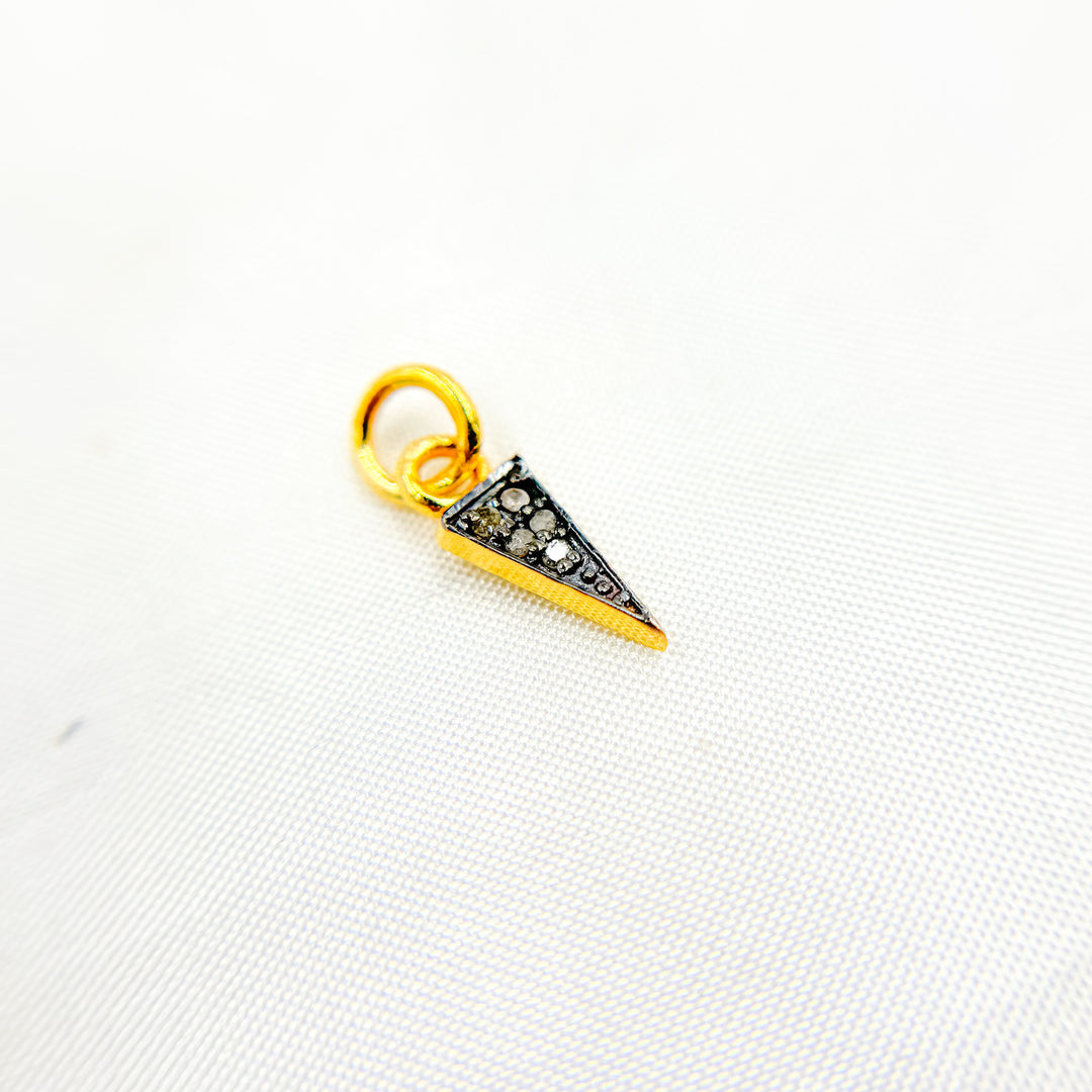 DC351. Diamond Silver Mini Spike Charm