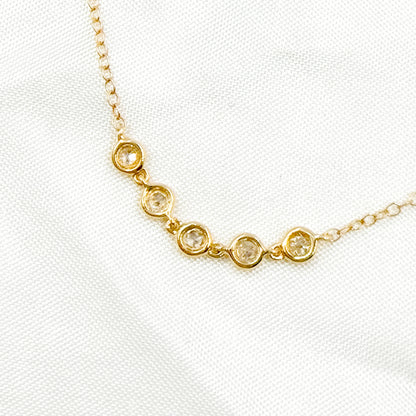 NFC71252. 14K Solid Gold Diamond Necklace