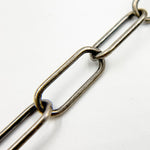 Load image into Gallery viewer, V84OX. Oxidized Sterling Silver Smooth Paperclip Chain
