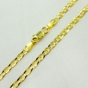 14k Solid Gold Flat Marina Link Chain