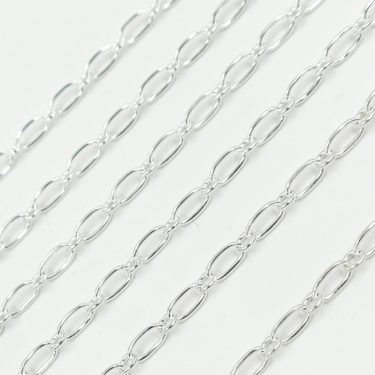Sterling Silver Smooth Long and Short Link Chain