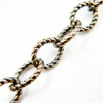 Load image into Gallery viewer, 617OX. Oxidized Sterling Silver Twisted Round Link Chain
