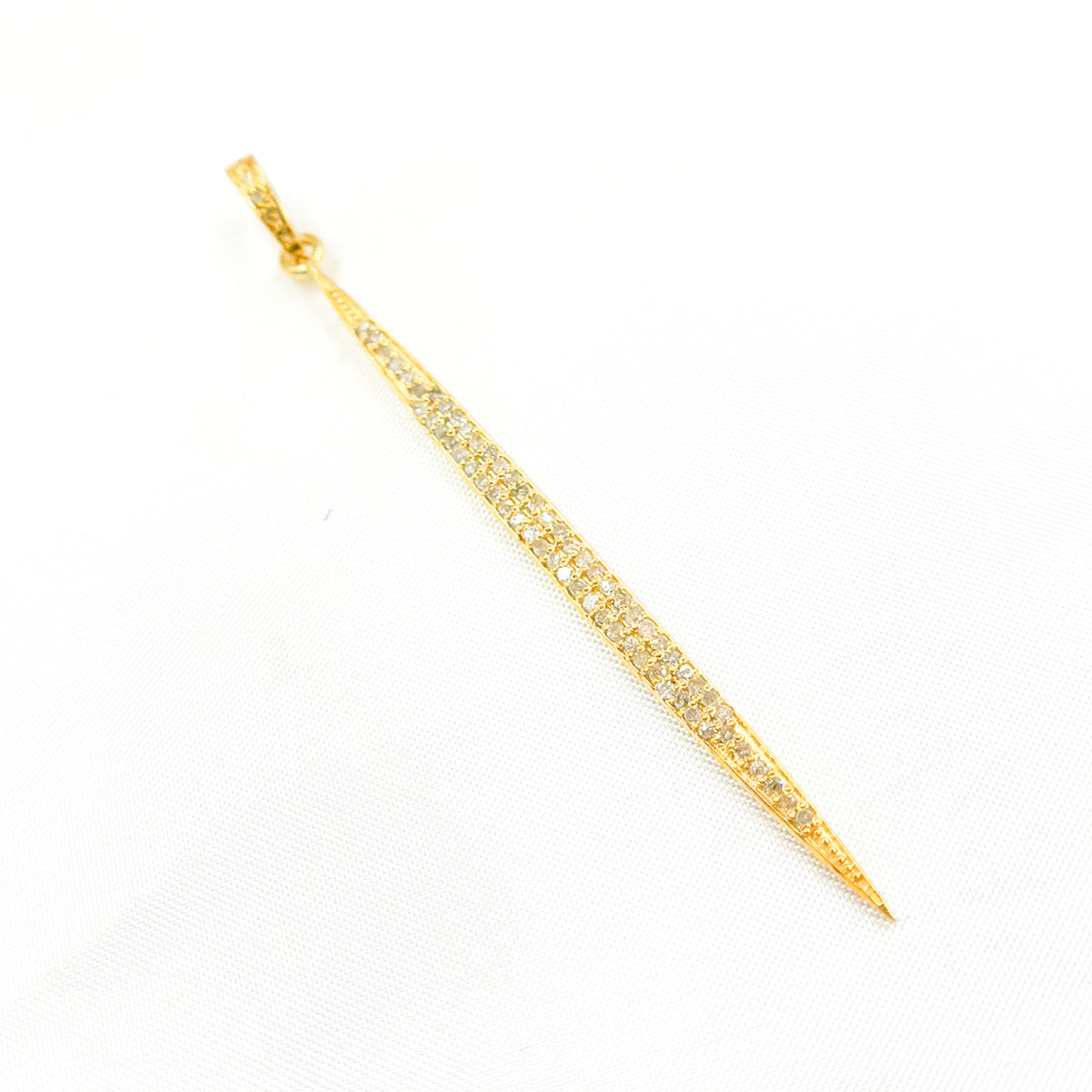 DP224. Diamond Silver Spike Pendant