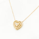 Load image into Gallery viewer, 14k Solid Gold Diamond Triple Heart Necklace. NFG71215
