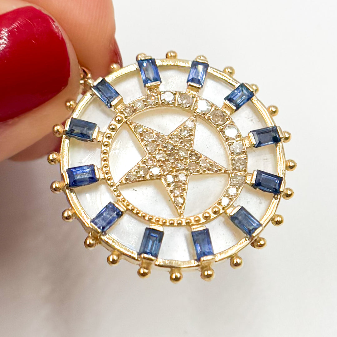 Shop Now Gold Star Round Pendant