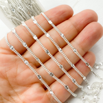 Load image into Gallery viewer, 67S3SS. Sterling Silver Satellite Curb Link Chain
