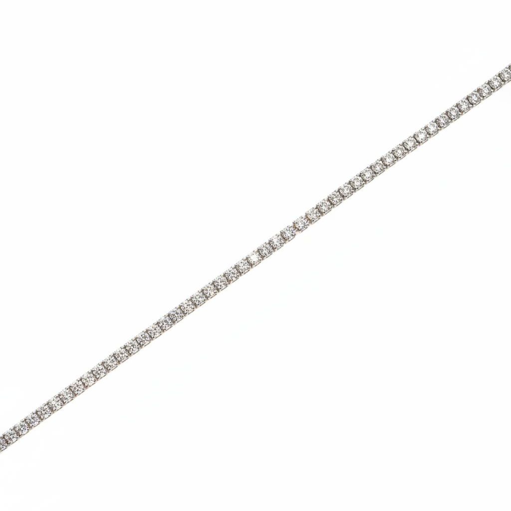 NFR71363. 14K Solid Gold Diamond Tennis Necklace