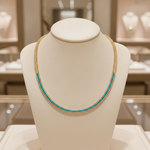 Load image into Gallery viewer, NFP72500. 14K Solid Gold Diamond and Gemstone Fancy Necklace