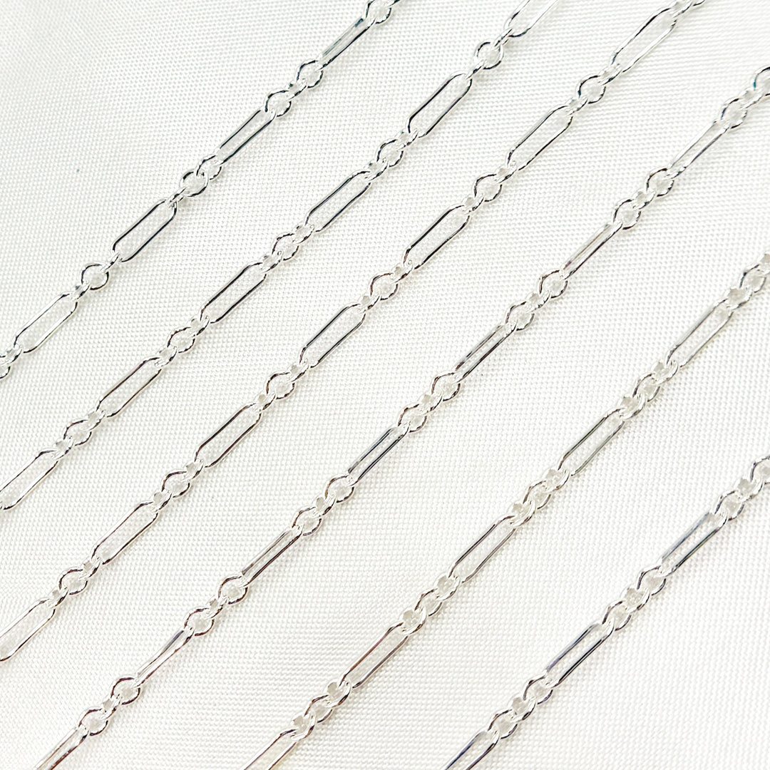 925 Sterling Silver Long & Short Link Chain. 193SS