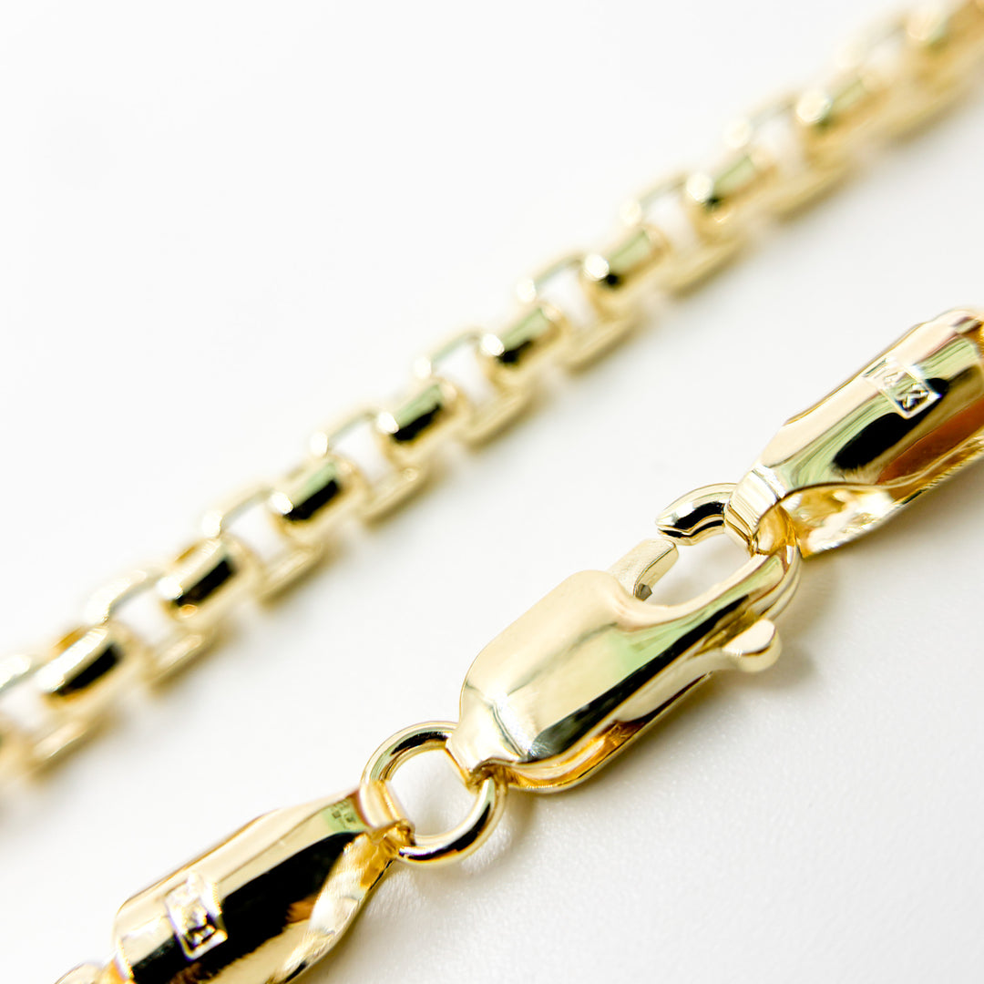 200HIV0934000. 14k Solid Yellow Gold Venetian Box Link Chain