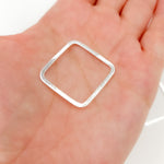 Load image into Gallery viewer, SS2SS. 25MM White Sterling Silver Brushed Square Connector
