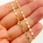 Load image into Gallery viewer, 040FA1P122. 14k Solid Yellow Gold Marina Diamond Cut Link Chain
