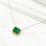 Load image into Gallery viewer, 14K Solid Gold Diamond and Gemstone Necklace. CN96104EM
