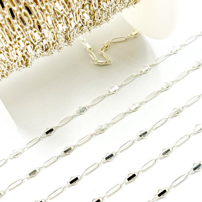 Sterling Silver Fancy Twisted Oval