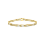 Load image into Gallery viewer, BTP65177. 14K Solid Yellow Gold Diamond Tennis Bracelet