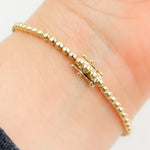 Load image into Gallery viewer, BTF65354TQ. 14K Solid Gold Diamond and Turquoise Bracelet