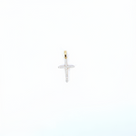 Load image into Gallery viewer, PN115432Y14DI1. 14K Solid Gold Cross Diamond Charm