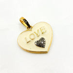 Load image into Gallery viewer, DP760A. Diamond Sterling Silver &#39;LOVE&#39; Heart Enamel Pendant
