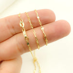 Load image into Gallery viewer, 14K Solid Gold Paper Clip and Flat Marina Link Chain. 040FL60T5
