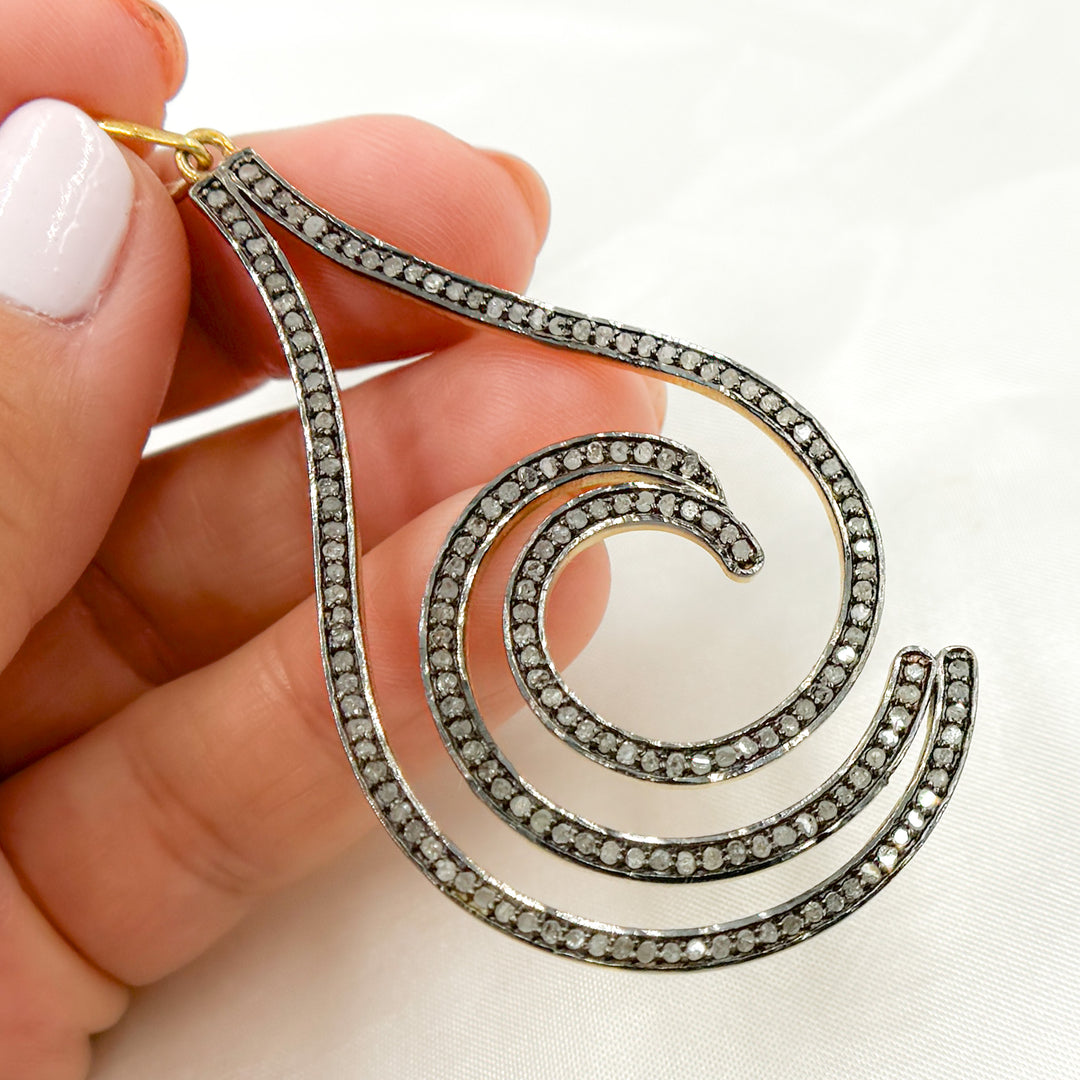 DP0161. Diamond Silver Drop Pendant