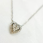 Load image into Gallery viewer, 14K Solid Gold Diamond Heart Shape Necklace. NT400266
