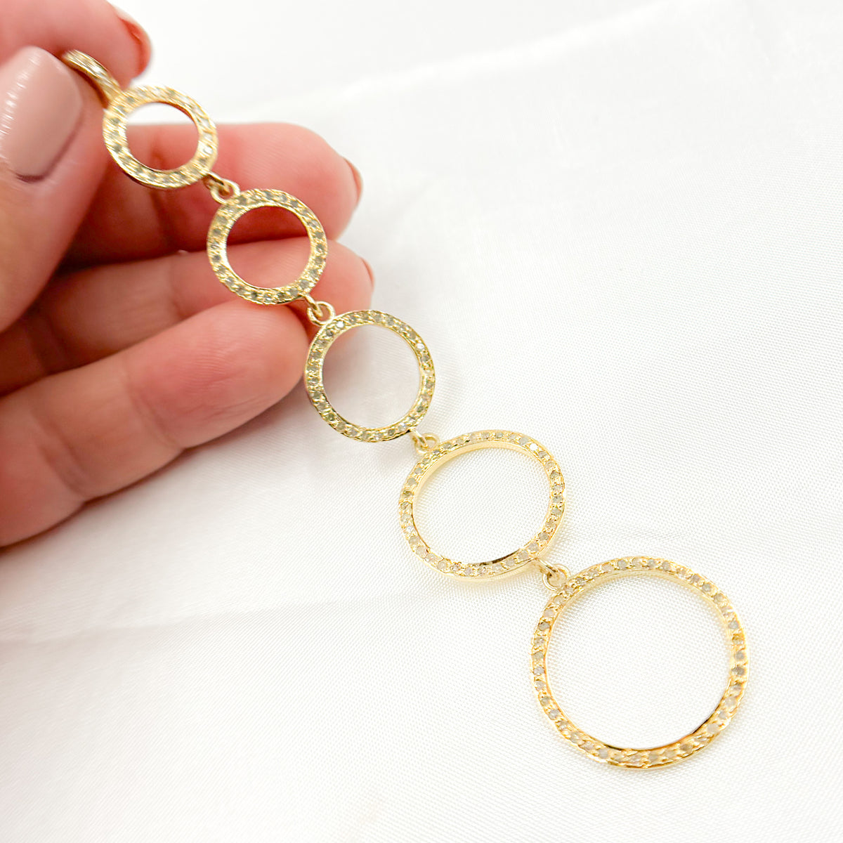 Silver Round Long Pendant