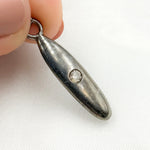 Load image into Gallery viewer, DP1108. Diamond Sterling Silver Oval Pendant
