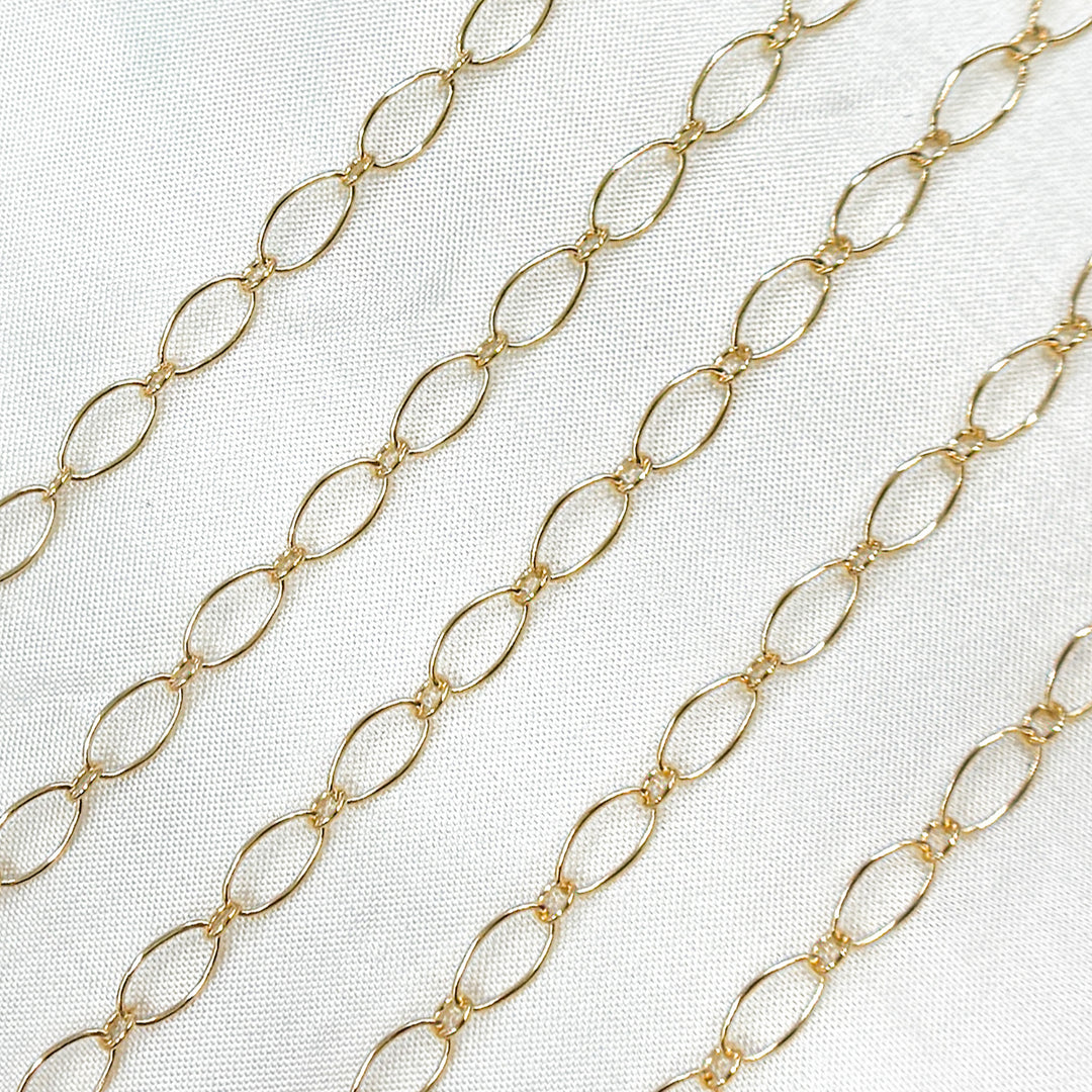 790GF. Gold-Filled Smooth Oval Long and Short Link Chain