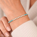 Load image into Gallery viewer, BTM68424TQ. 14K Solid Yellow Gold Diamond and Turquoise Bangle
