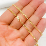 Load image into Gallery viewer, 035SP3T4. 14K Solid Yellow Gold Wheat Necklace
