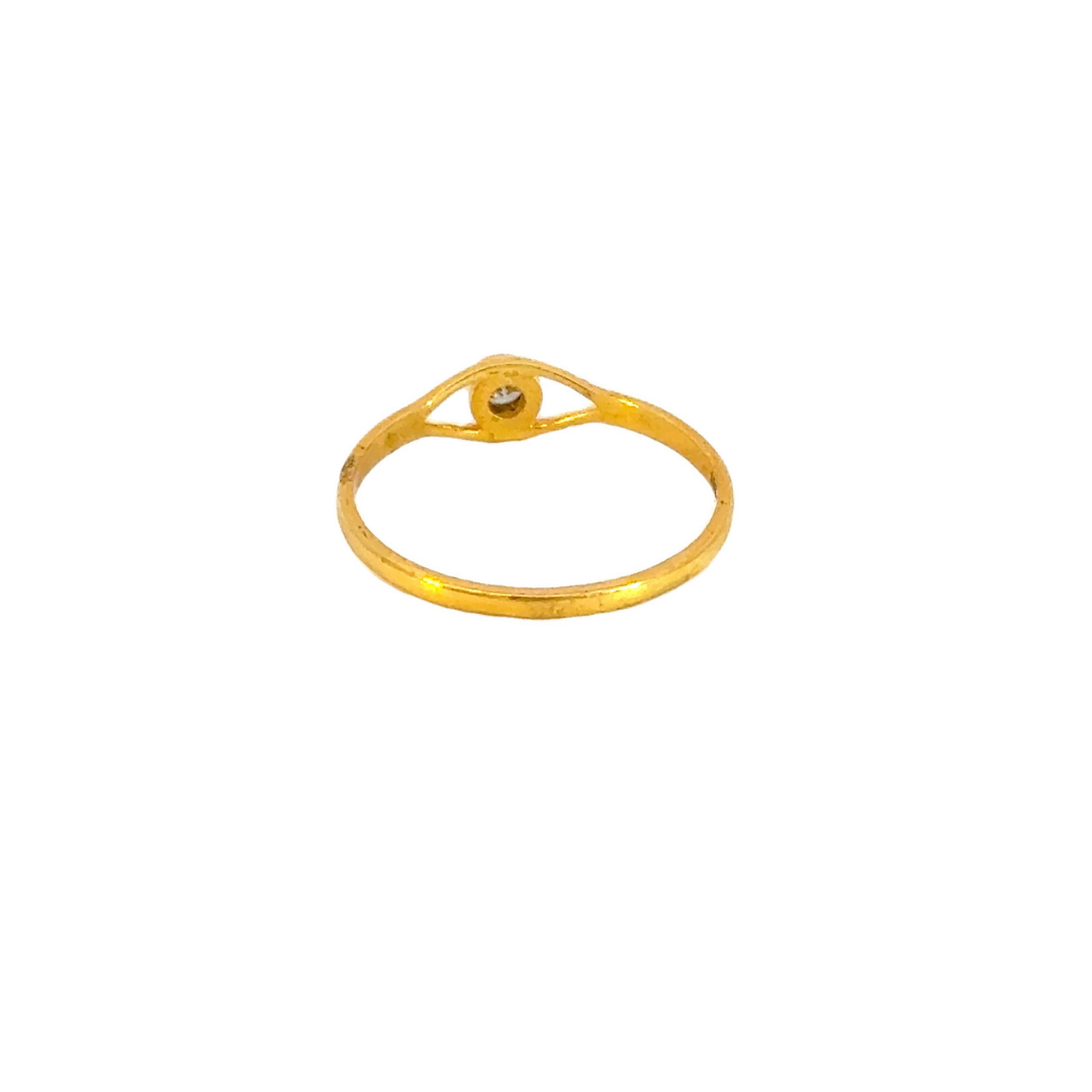 14k Solid Gold Diamond Eye Ring. GDR34