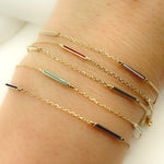 Load image into Gallery viewer, Solid Gold Enamel Bracelet