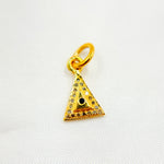 Load image into Gallery viewer, DC454. Diamond Sterling Silver Triangle Charm with Gemstone
