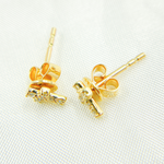 Load image into Gallery viewer, 14 Solid Yellow Gold Diamond Cross Studs. ER413908Y
