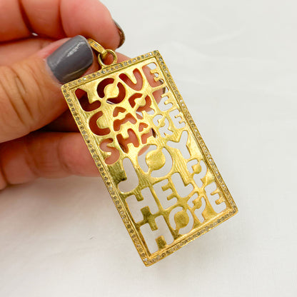 DP150. Diamond Sterling Silver Rectangle Pendant