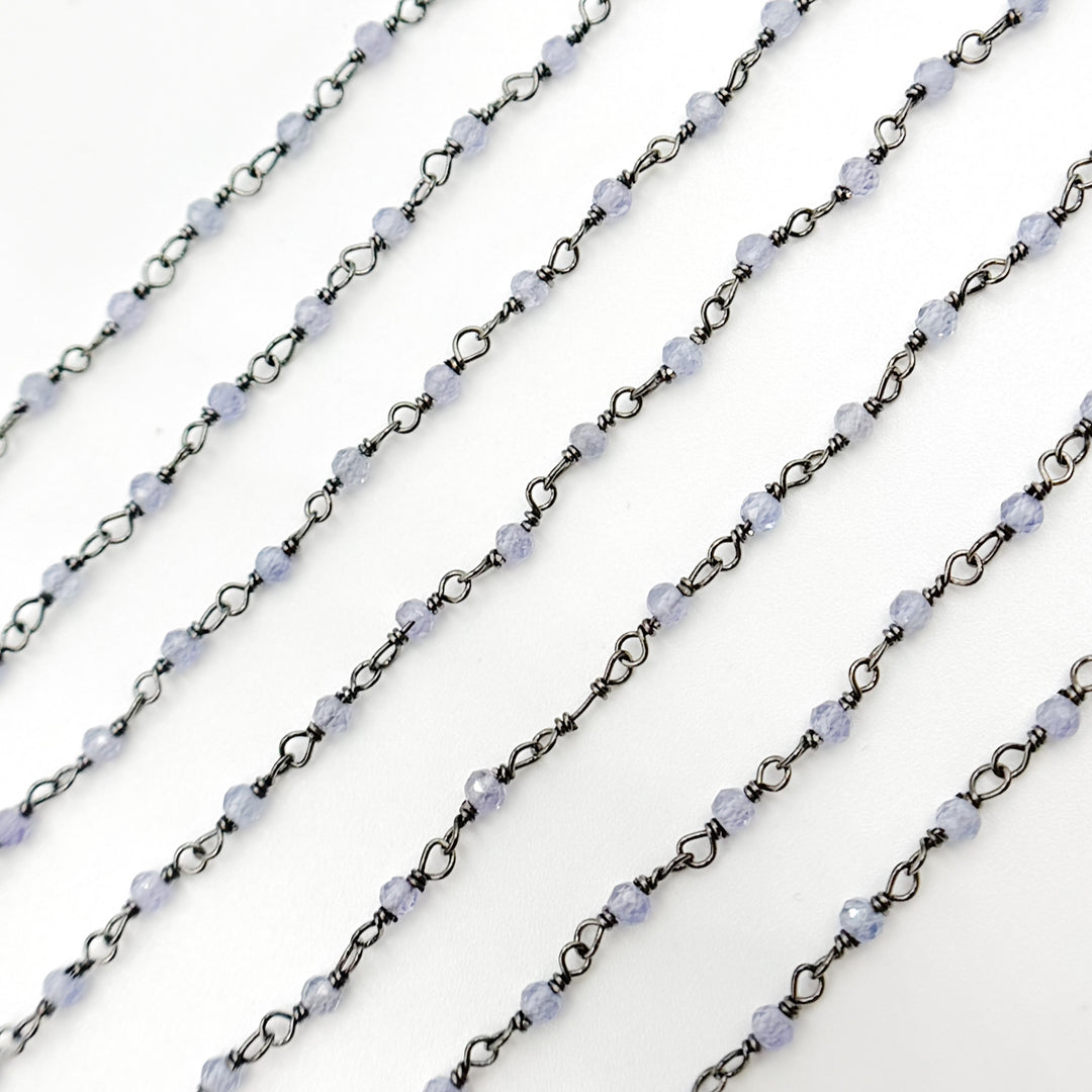 TAN5. Tanzanite Wire Wrap Chain